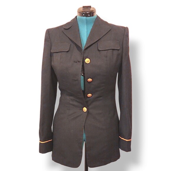 US Naval Academy Dress Blazer BLUE Jacket WOMENS 1 Gold Stripe See Measurements - Picture 1 of 8